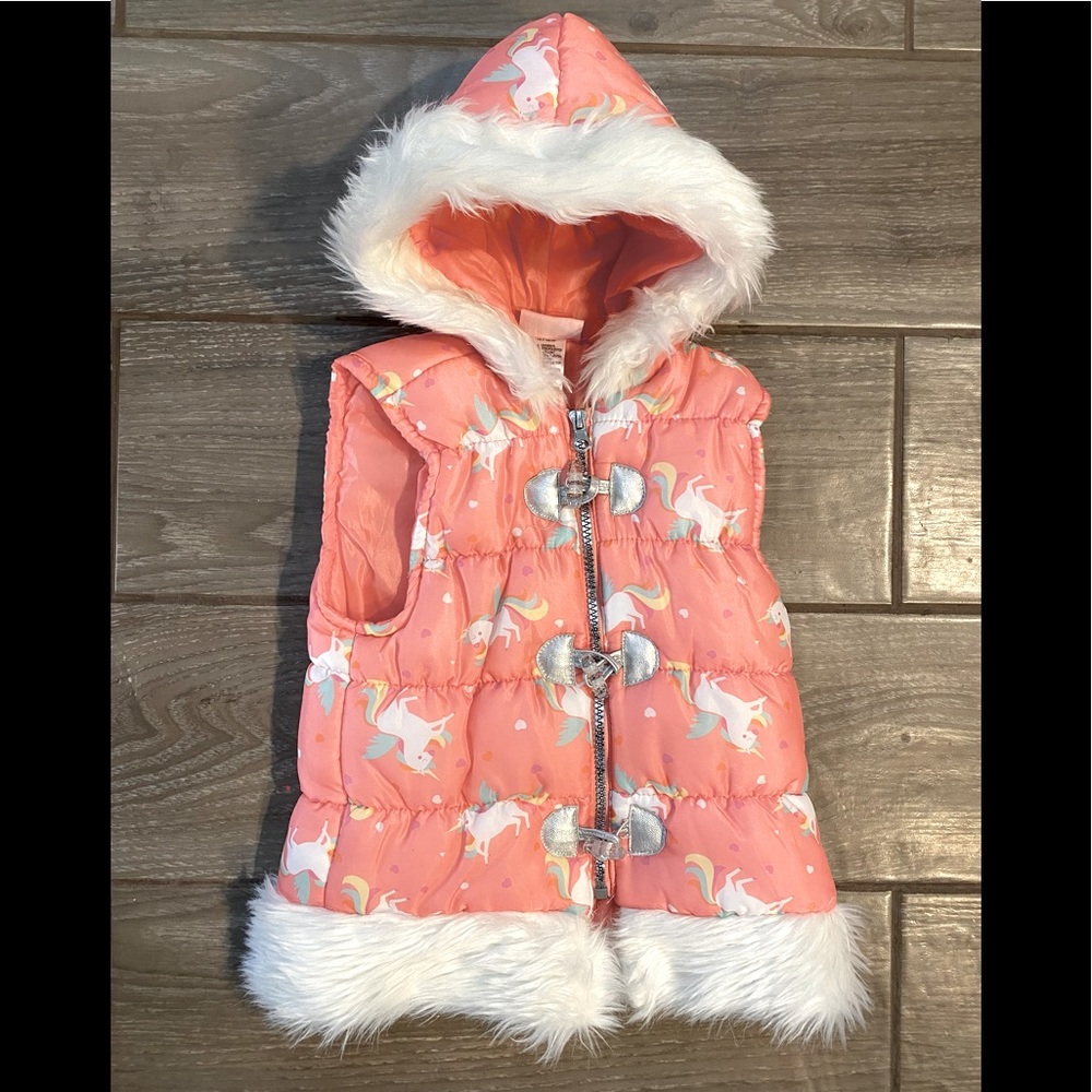 Unicorn sleeveless puffer jacket